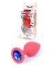 Анальна пробка - Red Silicon Plug Medium Blue Diamond Анальна пробка - Red Silicon Plug Medium Blue Diamond
