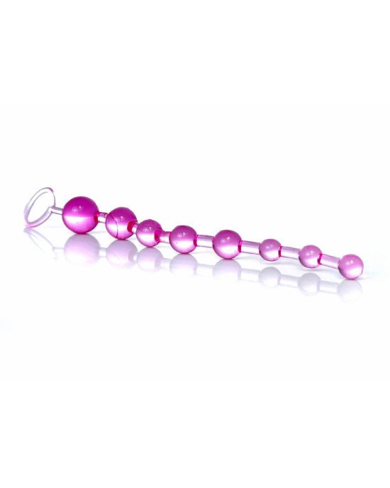 Анальний стимулатор - Jelly Anal 10 Beads Pink
