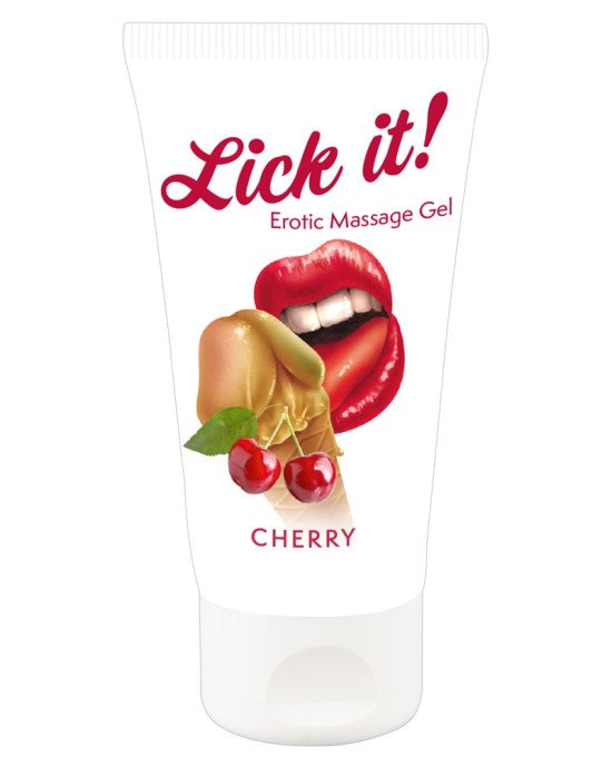 Масажний гель - Lick It! Cherry, 50 мл Масажний гель - Lick It! Cherry, 50 мл