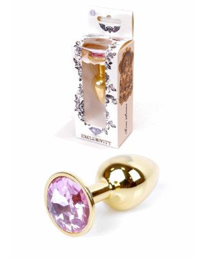 Анальна пробка - Jewellery Gold Plug Light Pink