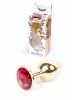 Анальна пробка - Jewellery Gold Plug Red