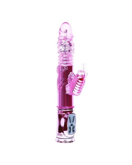 Вібратор - Throbbing Butterfly Rotating Vibrator Pink, 29 см Вібратор - Throbbing Butterfly Rotating Vibrator Pink, 29 см
