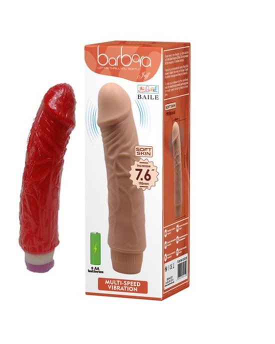 Вібратор - Barbara Jeff Vibrator Red, 19,5 см