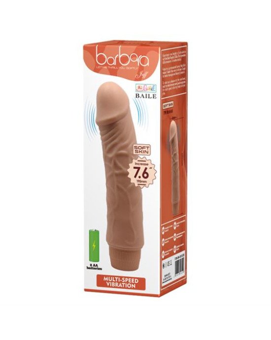 Вібратор - Barbara Jeff Vibrator Flesh, 19,5 см Вібратор - Barbara Jeff Vibrator Flesh, 19,5 см