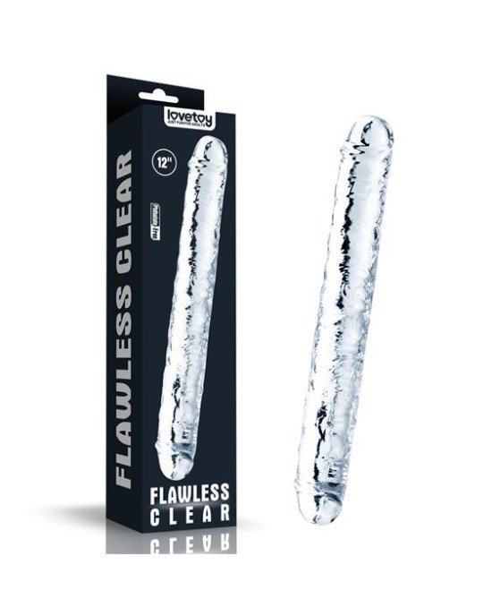 Фалоімітатор - Flawless Clear Double Dildo 12 Фалоімітатор - Flawless Clear Double Dildo 12