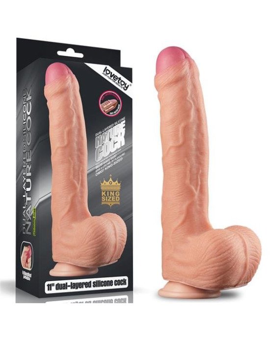 Фалоімітатор - Dual-Layered Silicone Cock 11 Фалоімітатор - Dual-Layered Silicone Cock 11