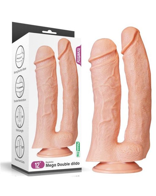 Фалоімітатор - King-Sized Realistic Mega Double Dildo 12 Фалоімітатор - King-Sized Realistic Mega Double Dildo 12