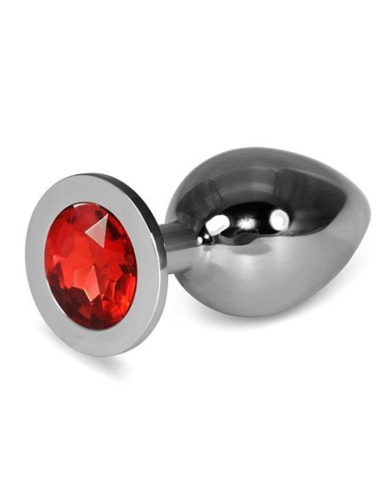 Анальна пробка - Heavy Metal Anal Plug Rosebud Classic L Red