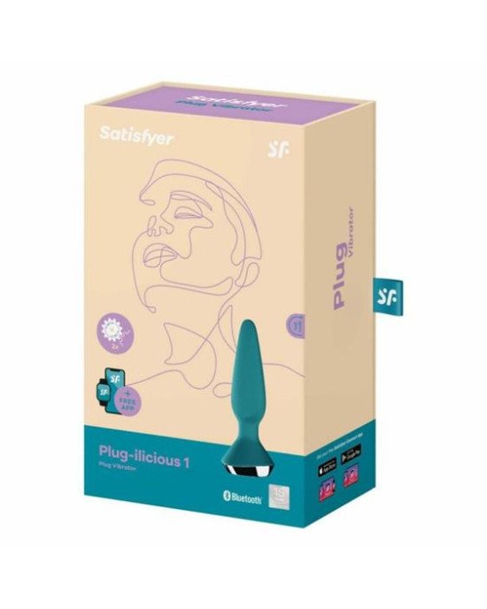 Анальна пробка - Satisfyer Plug-Ilicious 1 Petrol (App) Анальна пробка - Satisfyer Plug-Ilicious 1 Petrol (App)