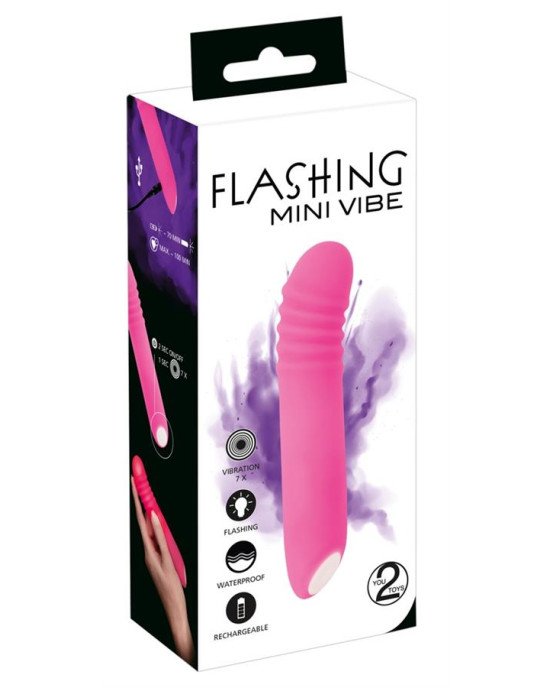 Вібратор - Flashing Mini Vibe Pink Вібратор - Flashing Mini Vibe Pink