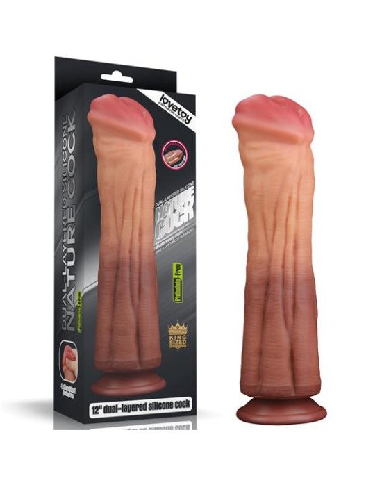 Фалоімітатор - Dual-Layered Silicone Cock 12 Фалоімітатор - Dual-Layered Silicone Cock 12