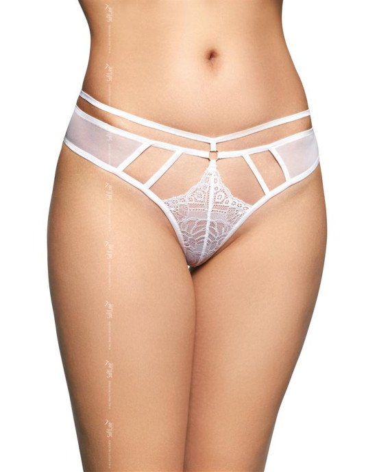 Жіночі стрінги - G-String 2490, white M/L Жіночі стрінги - G-String 2490, white M/L