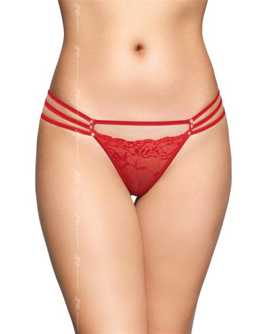 Жіночі стрінги - G-String 2493, red M/L Жіночі стрінги - G-String 2493, red M/L