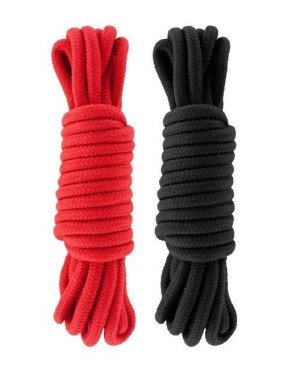 Набір мотузок для бондажу Submission, 5 м, Red&Black
