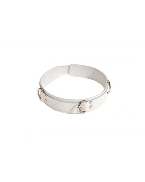 Нашийник Slave Leather Collar, White Нашийник Slave Leather Collar, White