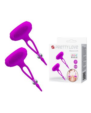 Затискачі для сосків - Pretty Love Bancroft Nipple Vibrator Purple