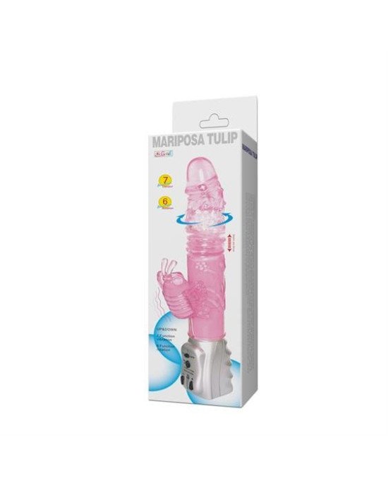 Вібратор - Mariposa Tulip Vibrator rotating 29,5 cm Purple Вібратор - Mariposa Tulip Vibrator rotating 29,5 cm Purple