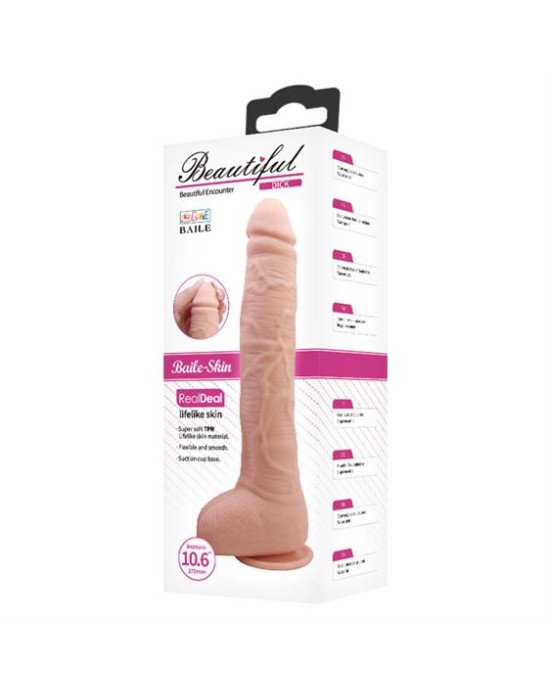Фалоімітатор - Beautiful Encounter Dick Dildo Flesh, 27 см Фалоімітатор - Beautiful Encounter Dick Dildo Flesh, 27 см