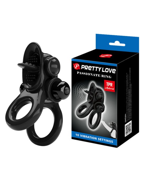 Ерекційне кільце - Pretty Love Passionate Ring Black Ерекційне кільце - Pretty Love Passionate Ring Black