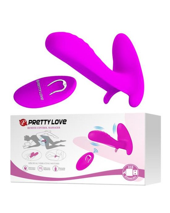 Вібратор - Pretty Love Remote Control Massager Purple Вібратор - Pretty Love Remote Control Massager Purple