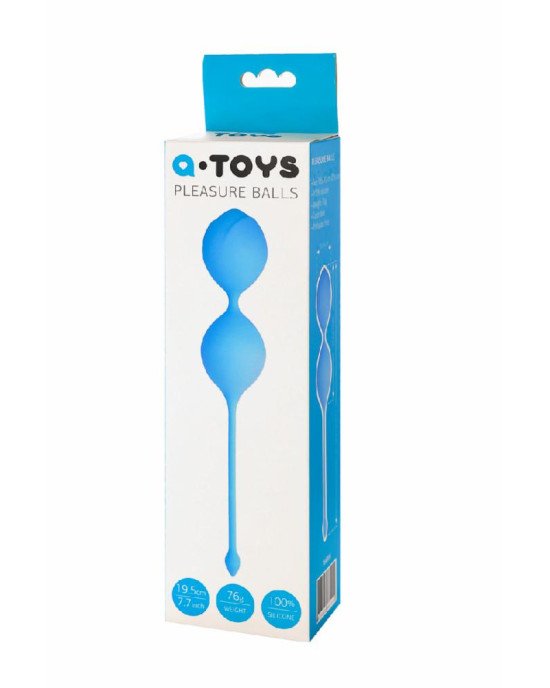 Вагінальні кульки Toyfa A-Toys, силікон, блакитні, ø 3,5 см Вагінальні кульки Toyfa A-Toys, силікон, блакитні, ø 3,5 см
