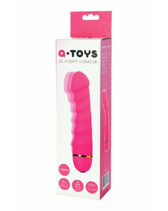 Вібратор A-Toys By Toyfa, силікон, рожевий, 16 см Вібратор A-Toys By Toyfa, силікон, рожевий, 16 см