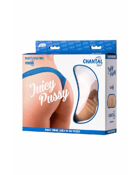 Мастурбатор реалістичний Toyfa Juicy Pussy Chantal з вібрацією, вагіна і анус, TPR, тілесний, 14,5 с Мастурбатор реалістичний Toyfa Juicy Pussy Chantal з вібрацією, вагіна і анус, TPR, тілесний, 14,5 с