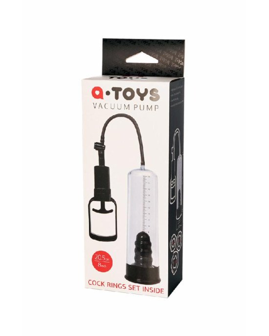 Помпа для пеніса Toyfa A-Toys, PVC, чорний, 20,5 см Помпа для пеніса Toyfa A-Toys, PVC, чорний, 20,5 см