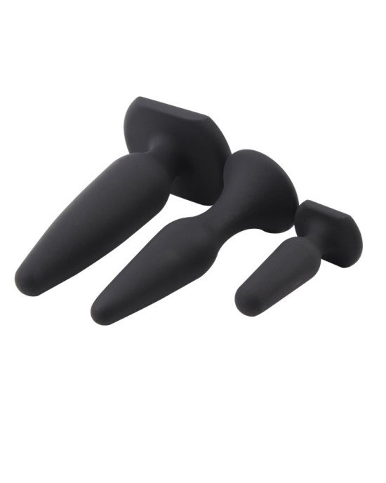 Набір анальних пробок - Black Mont Anal Trainer Kit Black Набір анальних пробок - Black Mont Anal Trainer Kit Black