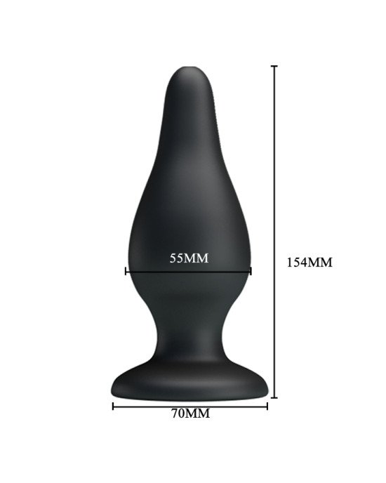Анальна пробка - Pretty Love Sturdy Silicone Anal Plug Black