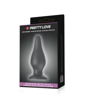 Анальна пробка - Pretty Love Sturdy Silicone Anal Plug Black Анальна пробка - Pretty Love Sturdy Silicone Anal Plug Black