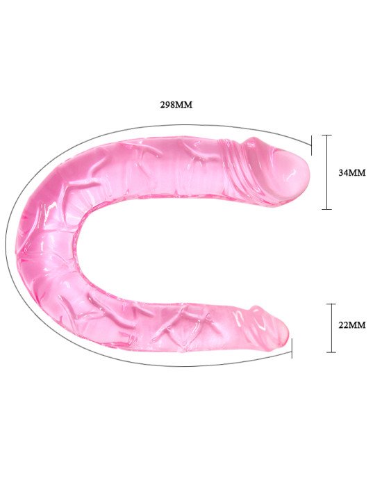 Двосторонній фалоімітатор - Double Dong Pink, 29,8 см Двосторонній фалоімітатор - Double Dong Pink, 29,8 см