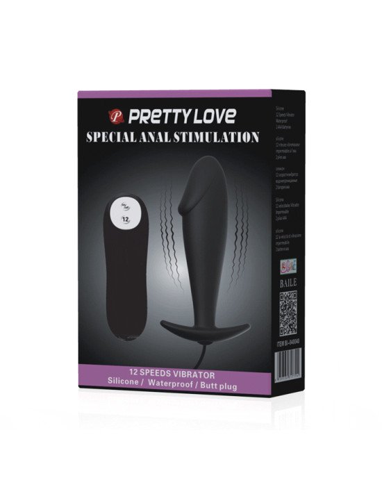 Анальна пробка - Pretty Love Special Anal Stimulation Vibrating Penis Black Анальна пробка - Pretty Love Special Anal Stimulation Vibrating Penis Black