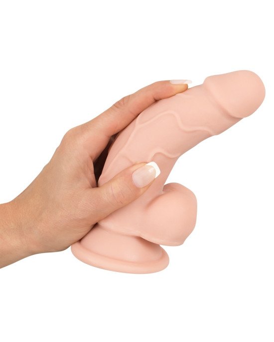 Фалоімітатор з мошонкою - Nature Skin Small Bendable Dildo Фалоімітатор з мошонкою - Nature Skin Small Bendable Dildo