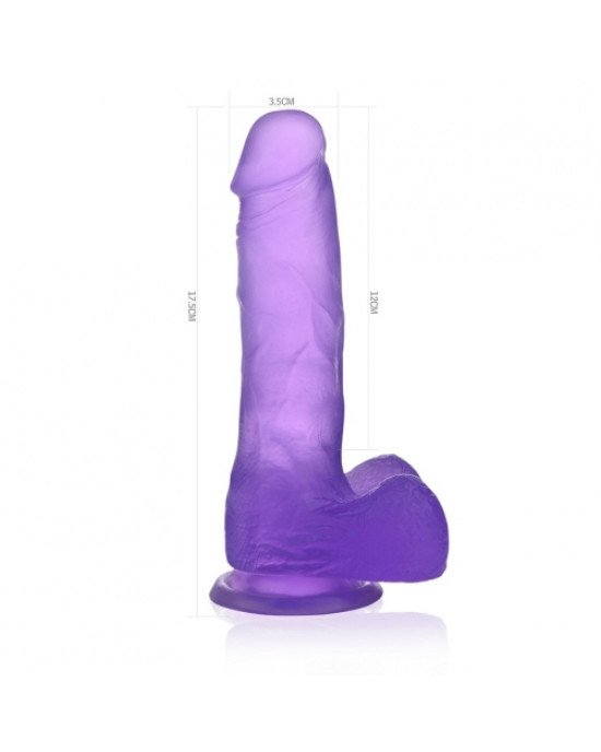 Фалоімітатор з мошонкою - Jelly Studs Crystal Dildo Medium 7 Фалоімітатор з мошонкою - Jelly Studs Crystal Dildo Medium 7