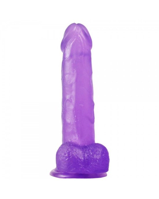 Фалоімітатор з мошонкою - Jelly Studs Crystal Dildo Large 8