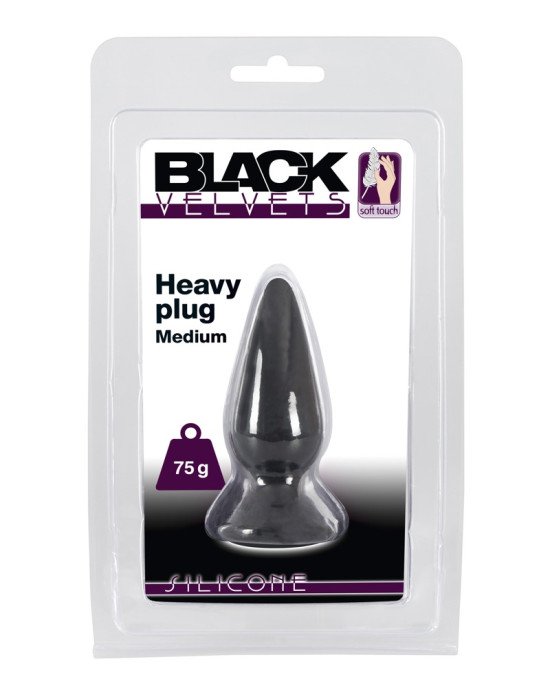 Анальна пробка - Black Velvets Heavy Plug Medium Анальна пробка - Black Velvets Heavy Plug Medium