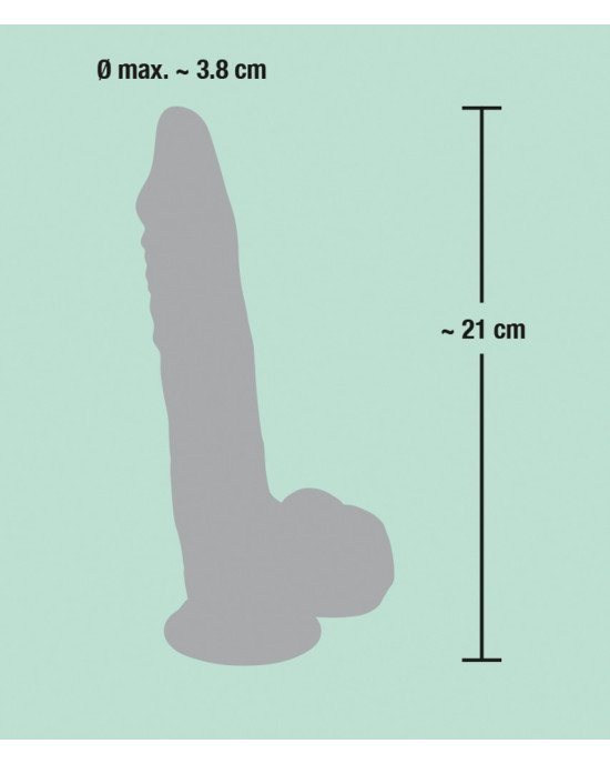 Фалоімітатор з мошонкою - Medical Silicone Dildo, 21 см Фалоімітатор з мошонкою - Medical Silicone Dildo, 21 см