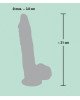 Фалоімітатор з мошонкою - Medical Silicone Dildo, 21 см Фалоімітатор з мошонкою - Medical Silicone Dildo, 21 см