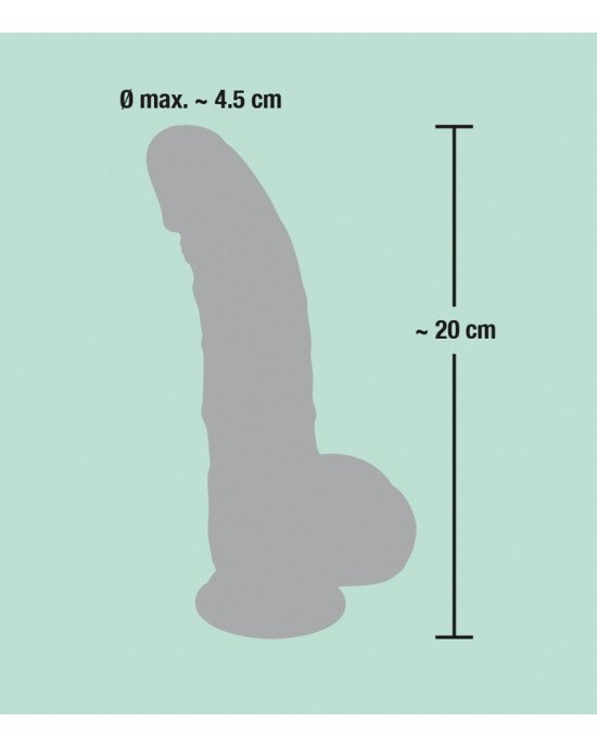 Фалоімітатор з мошонкою - Medical Silicone Dildo, 20 см Фалоімітатор з мошонкою - Medical Silicone Dildo, 20 см