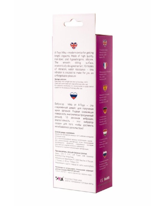 Нереалістичний вібратор Toyfa A-Toys, силікон, рожевий, 19,8 см Нереалістичний вібратор Toyfa A-Toys, силікон, рожевий, 19,8 см