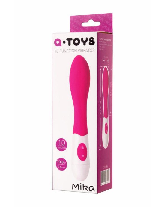 Нереалістичний вібратор Toyfa A-Toys, силікон, рожевий, 19,8 см Нереалістичний вібратор Toyfa A-Toys, силікон, рожевий, 19,8 см