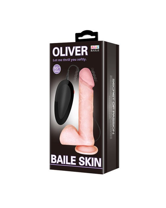Вібратор - Oliver Vibrating Dildo Flesh