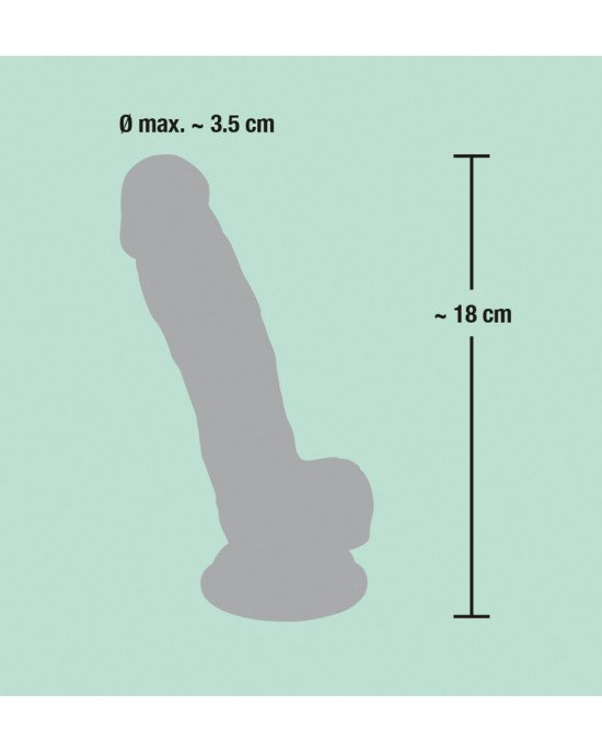 Фалоімітатор з мошонкою - Medical Silicone Dildo, 21 см Фалоімітатор з мошонкою - Medical Silicone Dildo, 21 см
