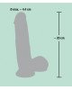 Фалоімітатор з мошонкою - Medical Silicone Dildo, 20 см Фалоімітатор з мошонкою - Medical Silicone Dildo, 20 см