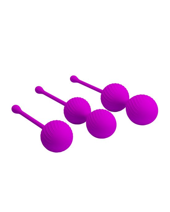 Вагінальні кульки - Pretty Love Kegel Balls Set Pink, 3 шт. Вагінальні кульки - Pretty Love Kegel Balls Set Pink, 3 шт.