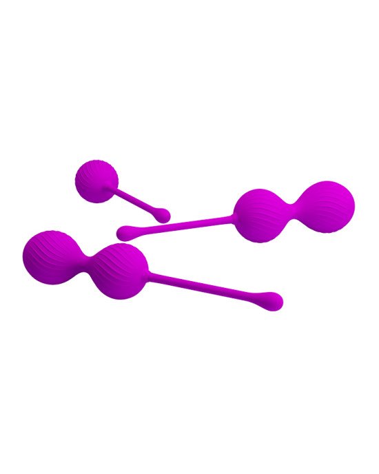 Вагінальні кульки - Pretty Love Kegel Balls Set Pink, 3 шт. Вагінальні кульки - Pretty Love Kegel Balls Set Pink, 3 шт.