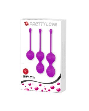 Вагінальні кульки - Pretty Love Kegel Balls Set Pink, 3 шт. Вагінальні кульки - Pretty Love Kegel Balls Set Pink, 3 шт.