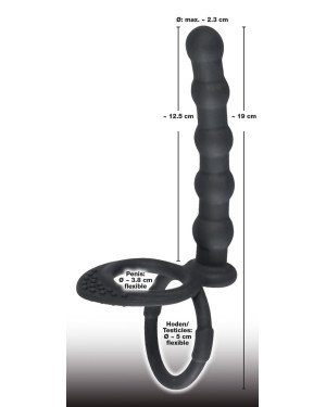 Насадка для подвійного проникнення - Black Velvets Cock & Ball Ring Насадка для подвійного проникнення - Black Velvets Cock & Ball Ring