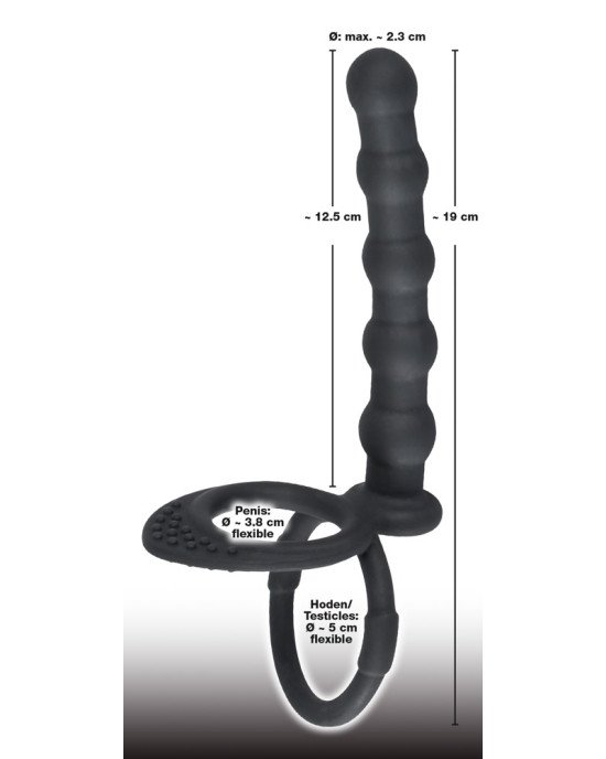 Насадка для подвійного проникнення - Black Velvets Cock & Ball Ring Насадка для подвійного проникнення - Black Velvets Cock & Ball Ring